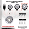 Service Caster 10" x 3" Rubber Tread on Cast Iron Keyed Drive Wheel- 1-1/4" Bore SCC-RSS1030-114-KW-2SS